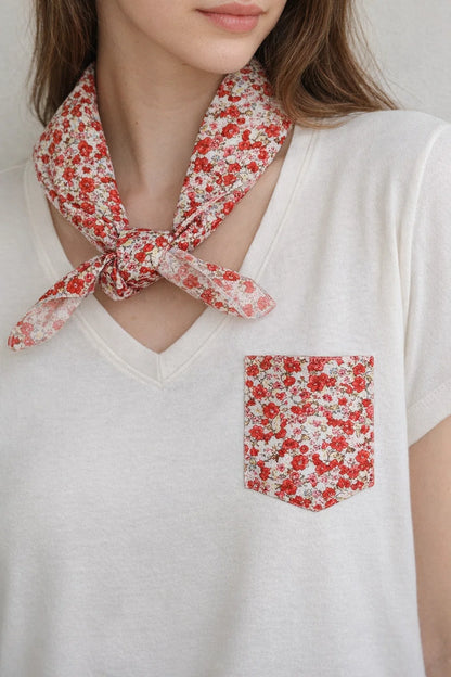 Tee-shirt Foulard Fleuri