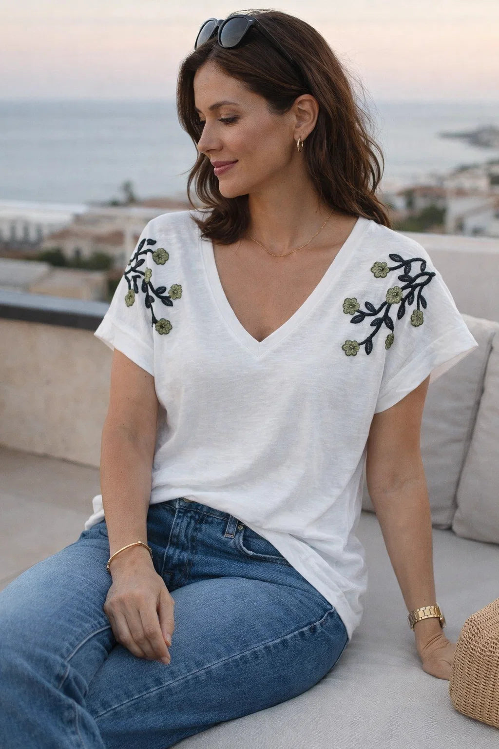 Tee-shirt Coton Fleurs