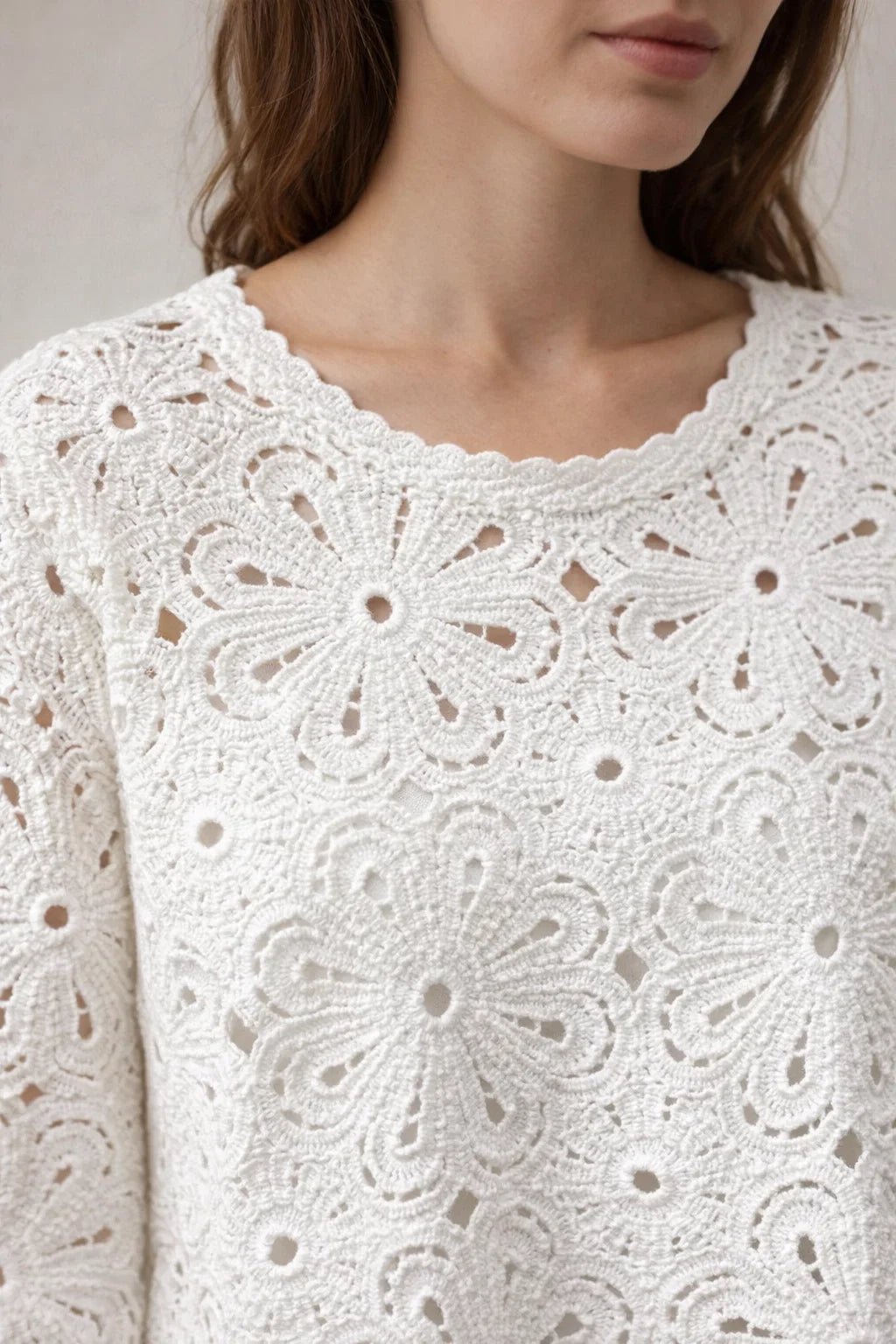 Top Ajouré Blanc