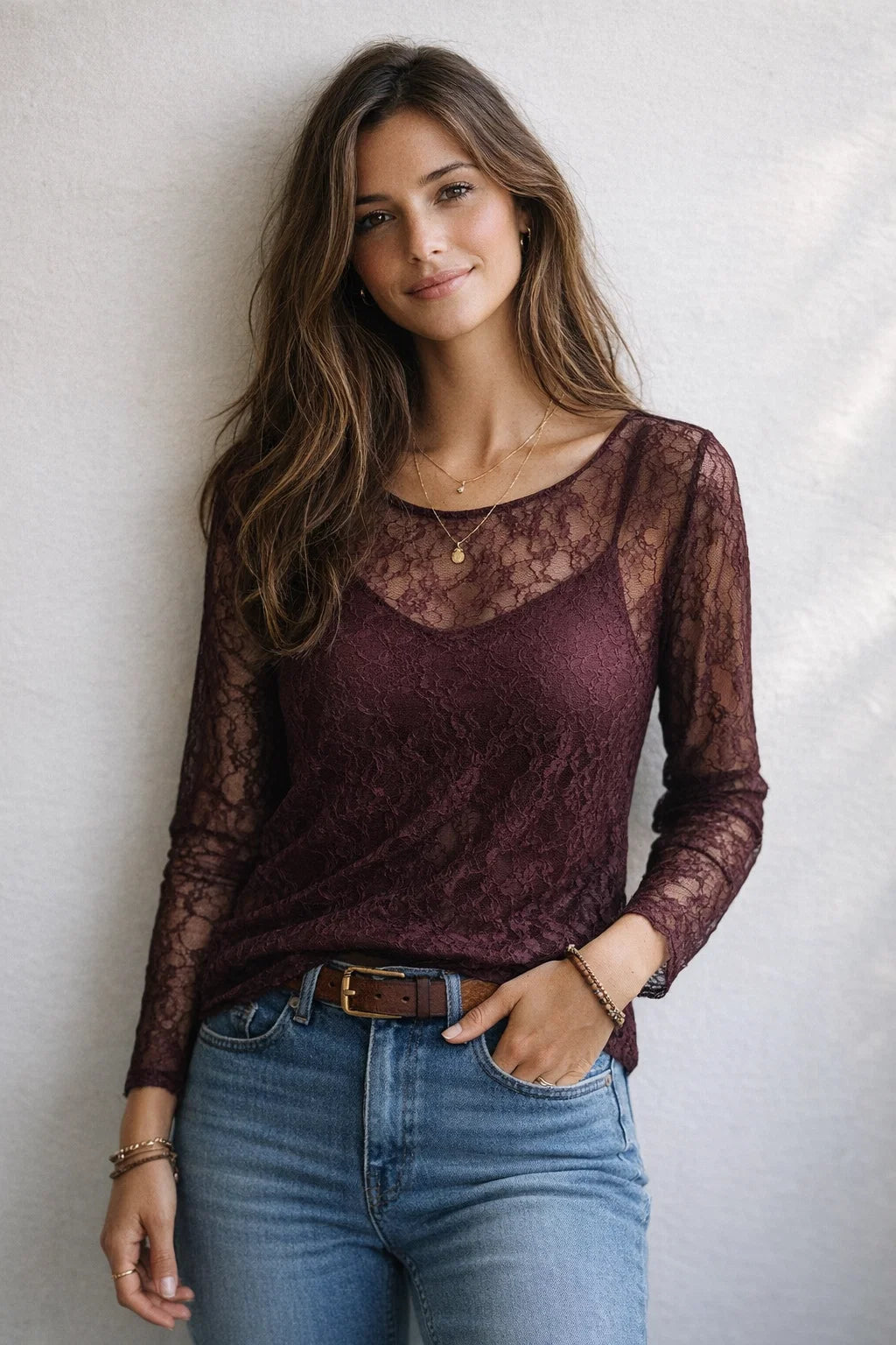 Top Dentelle Transparent