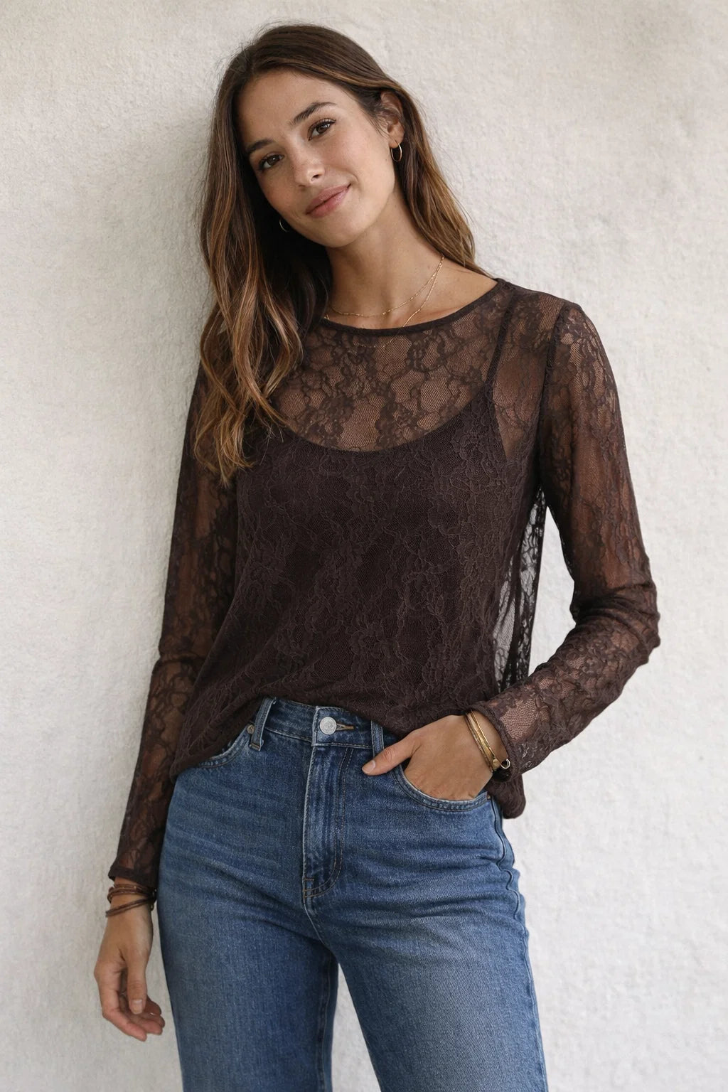 Top Dentelle Transparent