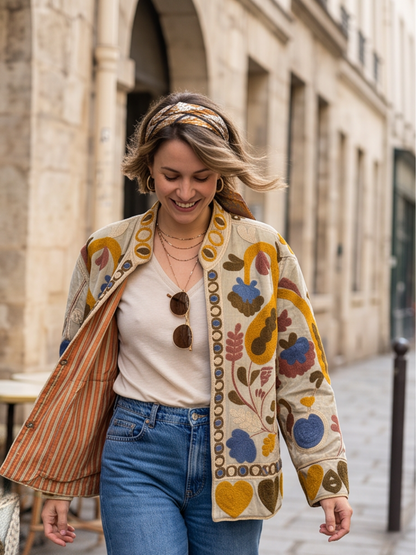 Veste Suzanna - Velours Brodé
