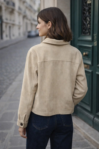 Veste Beige effet Daim