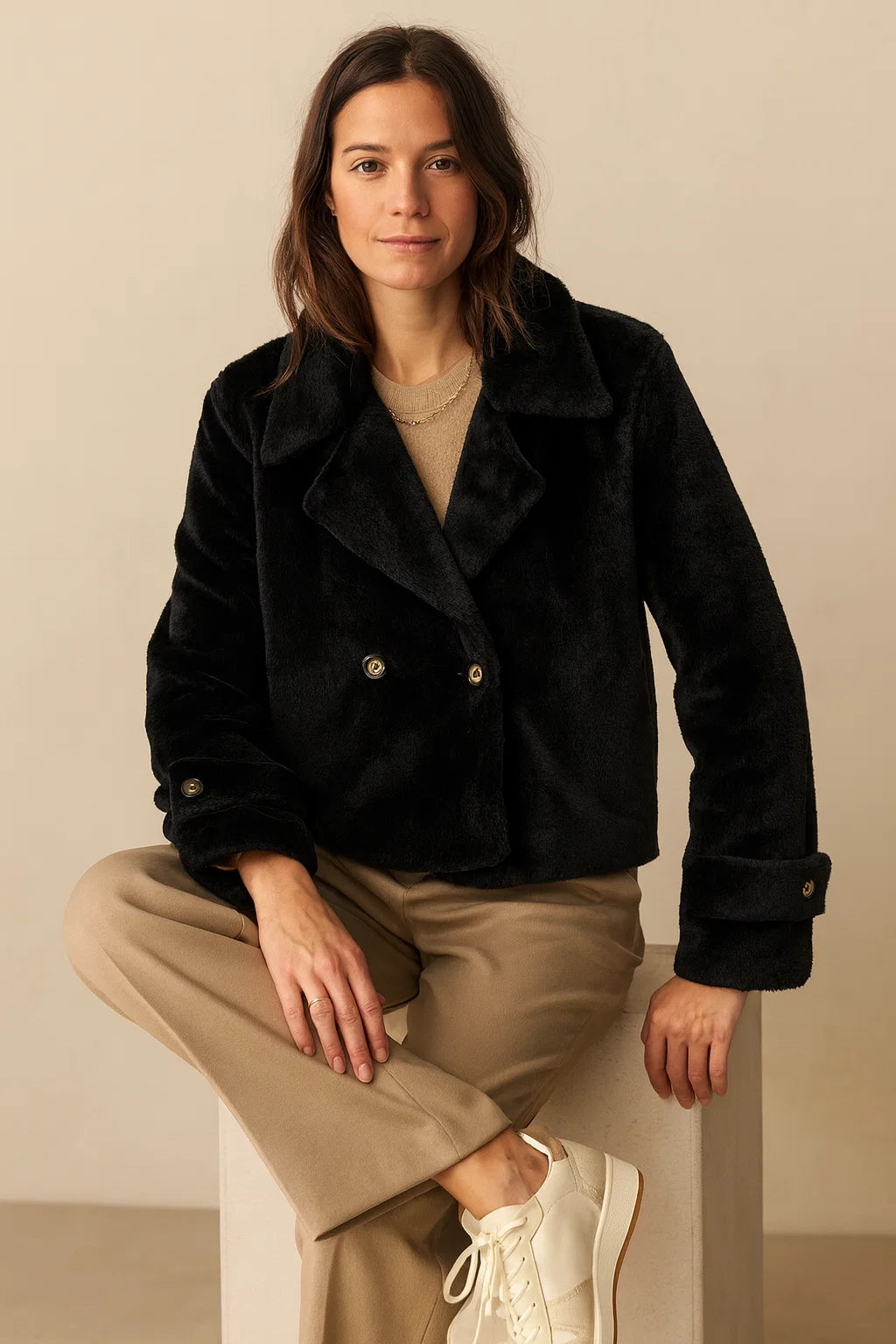 Veste Fausse Fourrure Signature