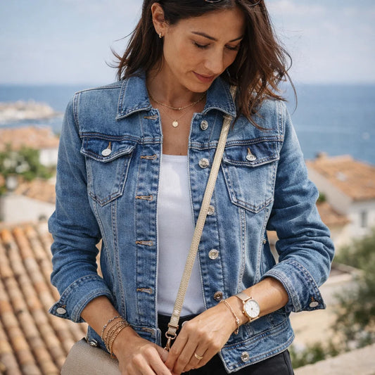 Veste en Jean Délavé