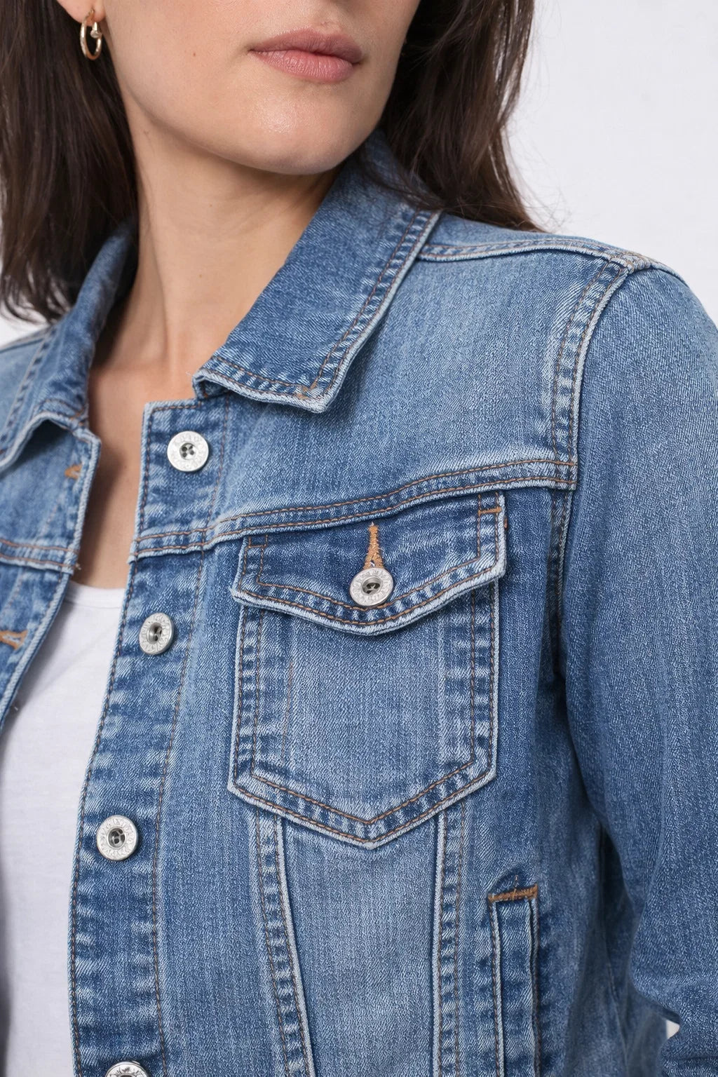 Veste en Jean Délavé