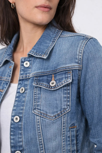 Veste en Jean Délavé