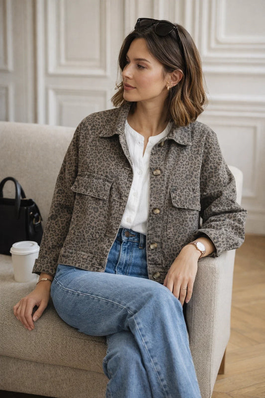 Veste Léopard Coton