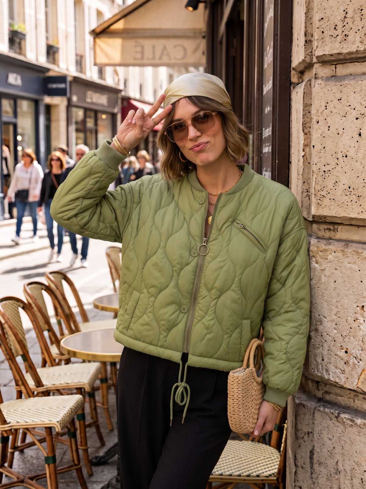 Veste Ophélie - Encre et Olive