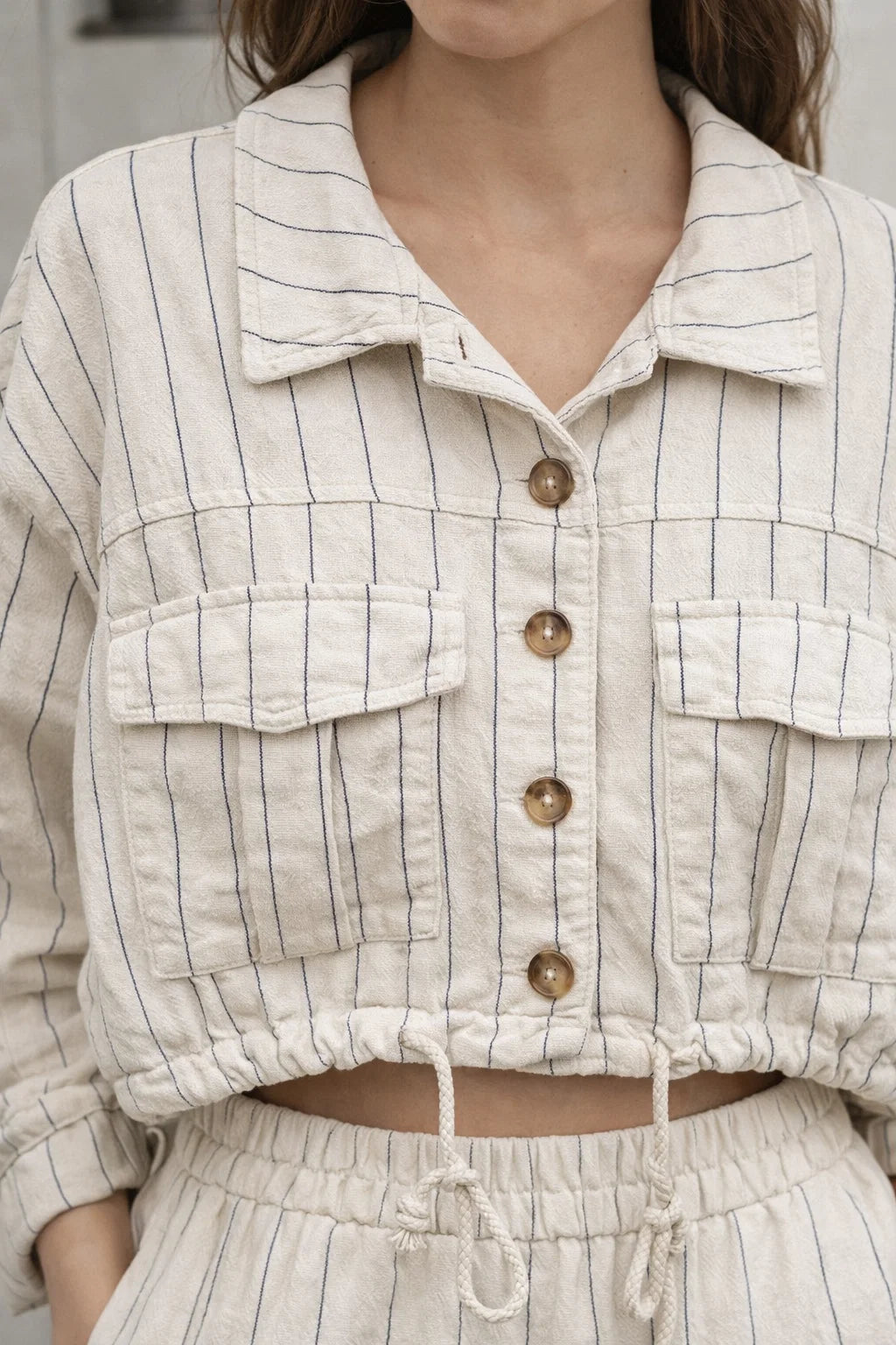 Veste Courte Rayée