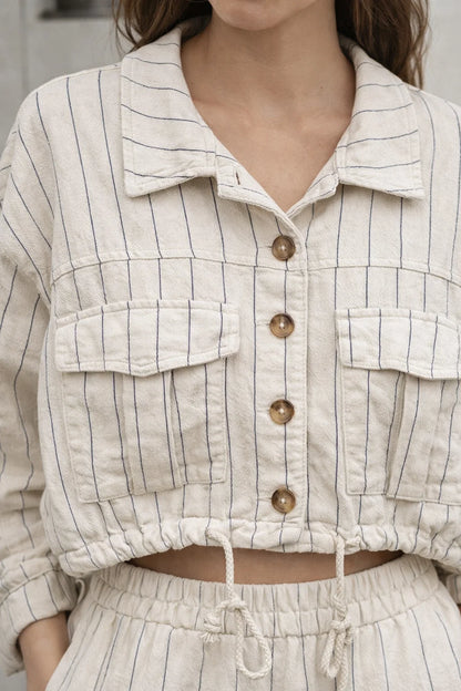 Veste Courte Rayée