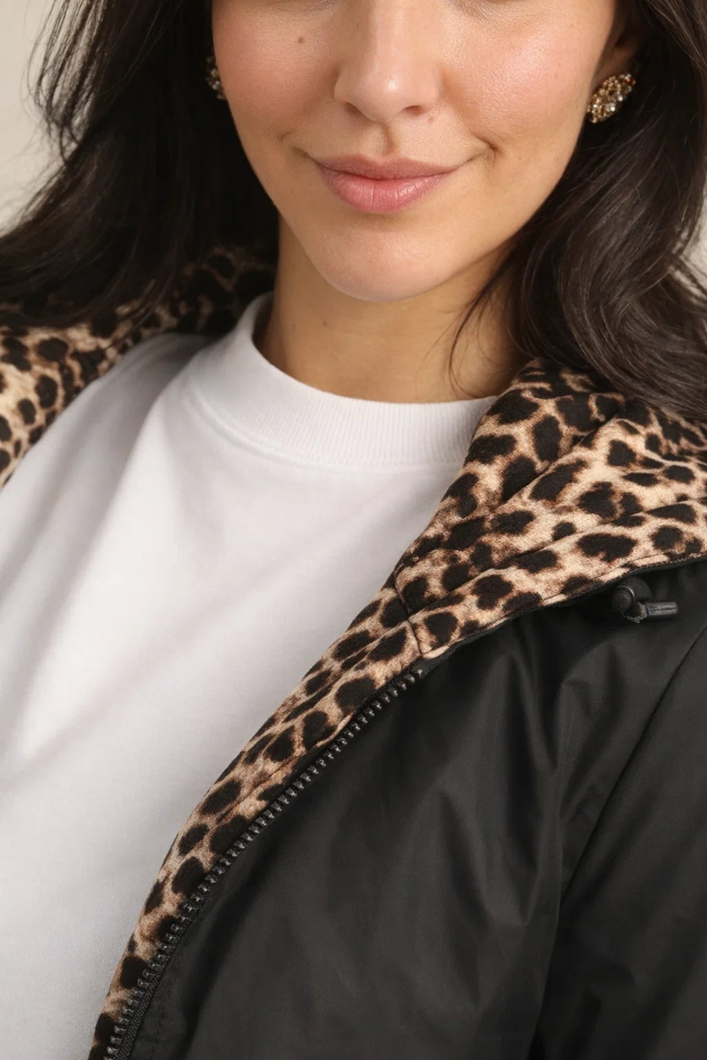 Imperméable Long Réversible Léopard
