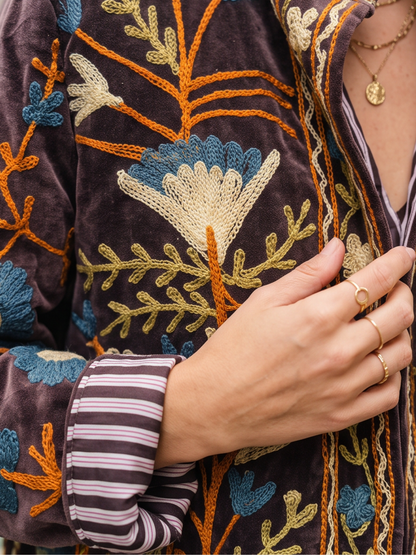 Veste Suzanne - Brodée Coton Bohème