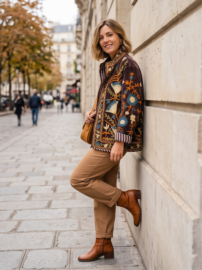 Veste Suzanne - Brodée Coton Bohème