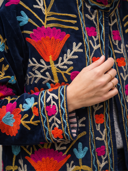Veste Suzanne - Brodée Coton Bohème