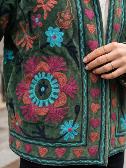 Veste Suzanne - Brodée Coton Bohème