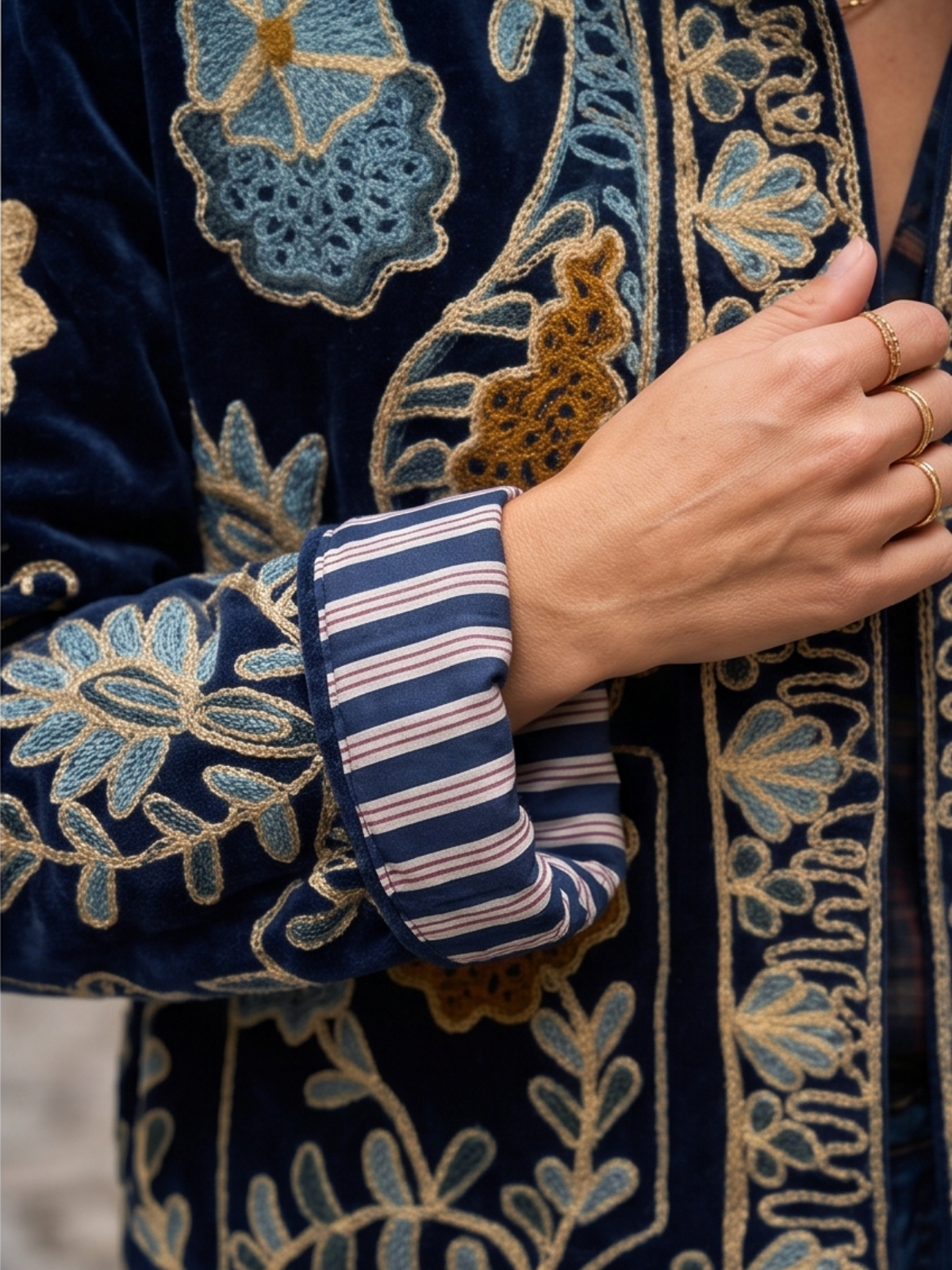 Veste Suzanne - Brodée Coton Bohème