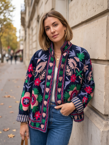 Veste Suzanne - Brodée Coton Bohème