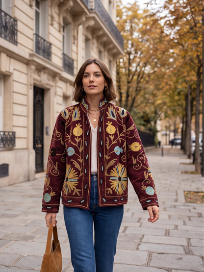 Veste Suzanne - Brodée Coton Bohème