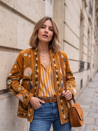 Veste Suzanne - Brodée Coton Bohème