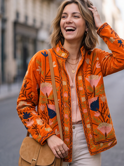 Veste Suzanne - Brodée Coton Bohème