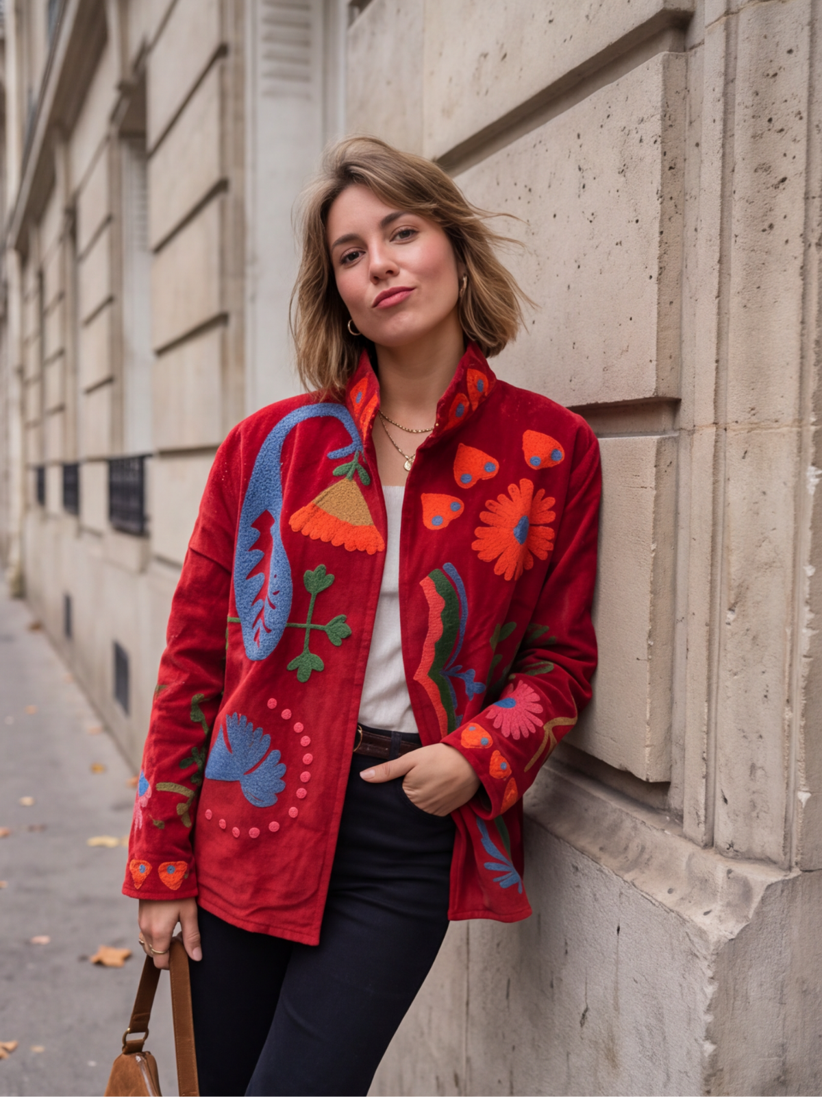 Veste Suzanne - Brodée Coton Bohème