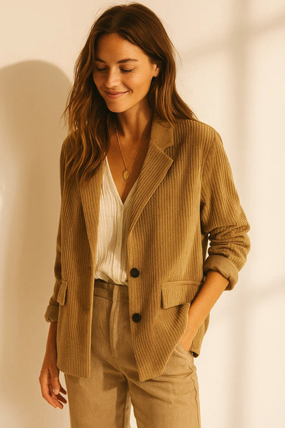 Veste Blazer Velours Côtelé
