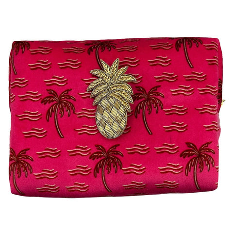 Trousse à Maquillage Rose Ananas