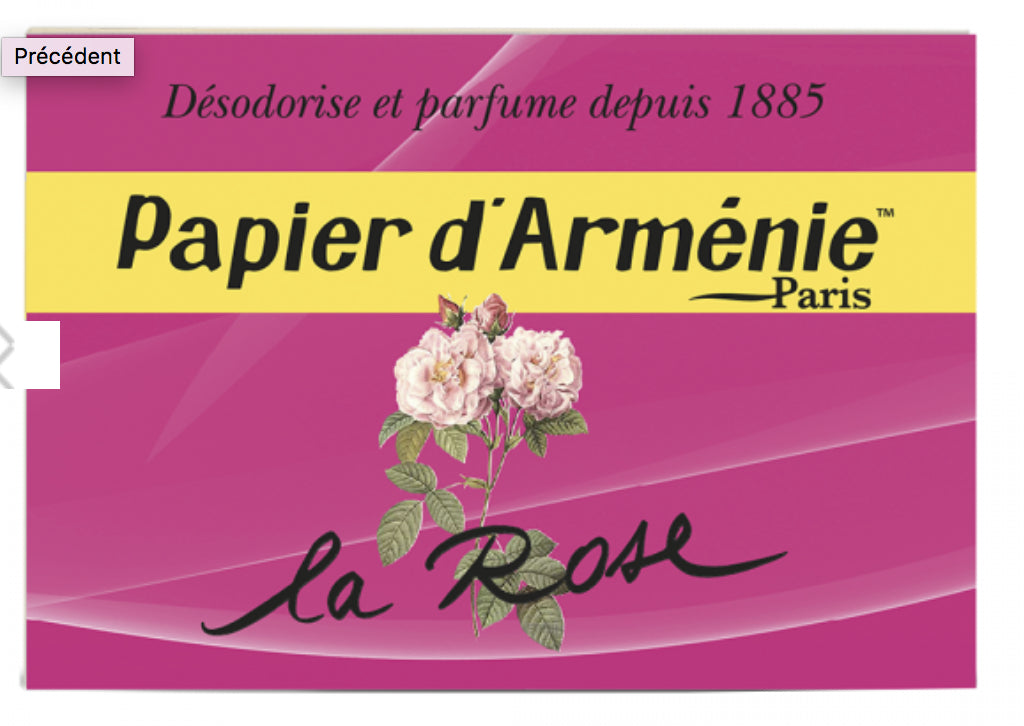 Papier d'Arménie à la rose